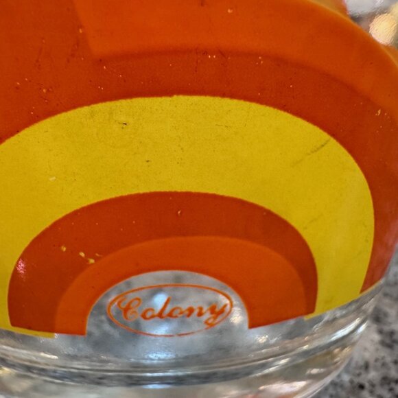 Vintage 1960'6 Colony MCM Orange Rainbow Ice Bucket - Picture 7 of 8